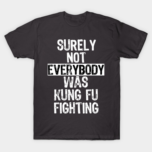 Surely Not Everybody Was Kung Fu Fighting Everyone Funny T Shirt Teepublic